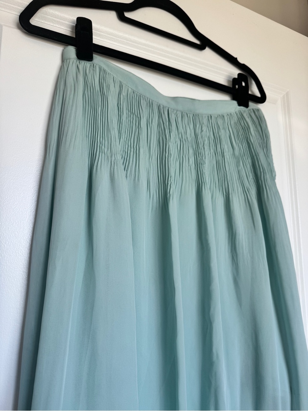 SANCTUARY Anthropologie Mint Green Seafoam Hi-Low Asymmetrical Maxi Skirt L - Picture 5 of 15